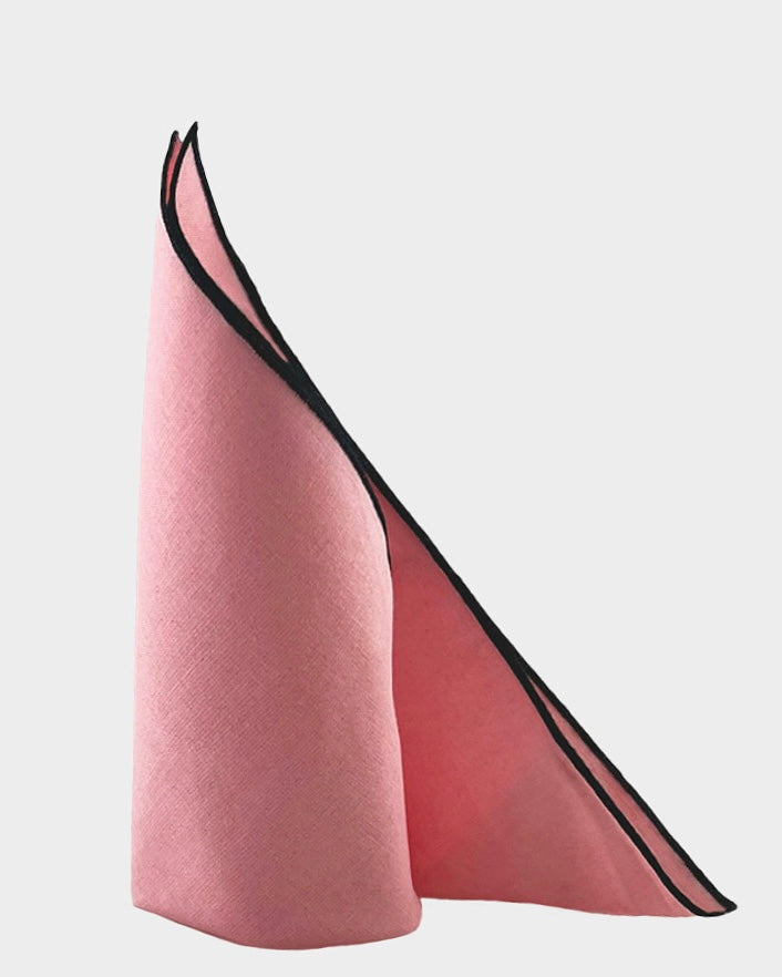 Cotton pocket square - chalk pink