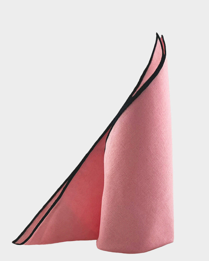 Cotton pocket square - chalk pink