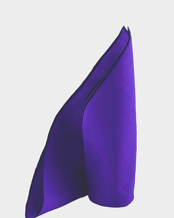 Cotton pocket square - royal purple