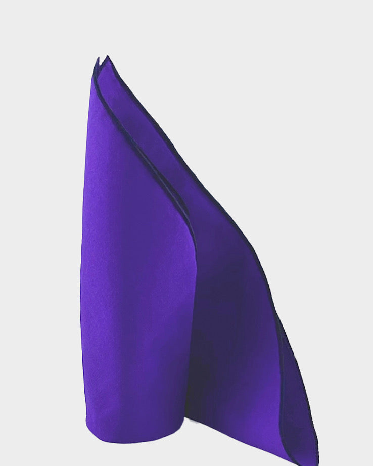 Cotton pocket square - royal purple
