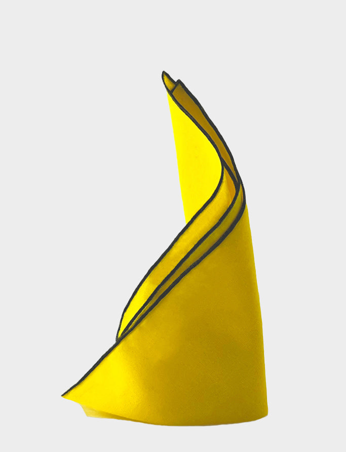 Cotton pocket square - sunny yellow