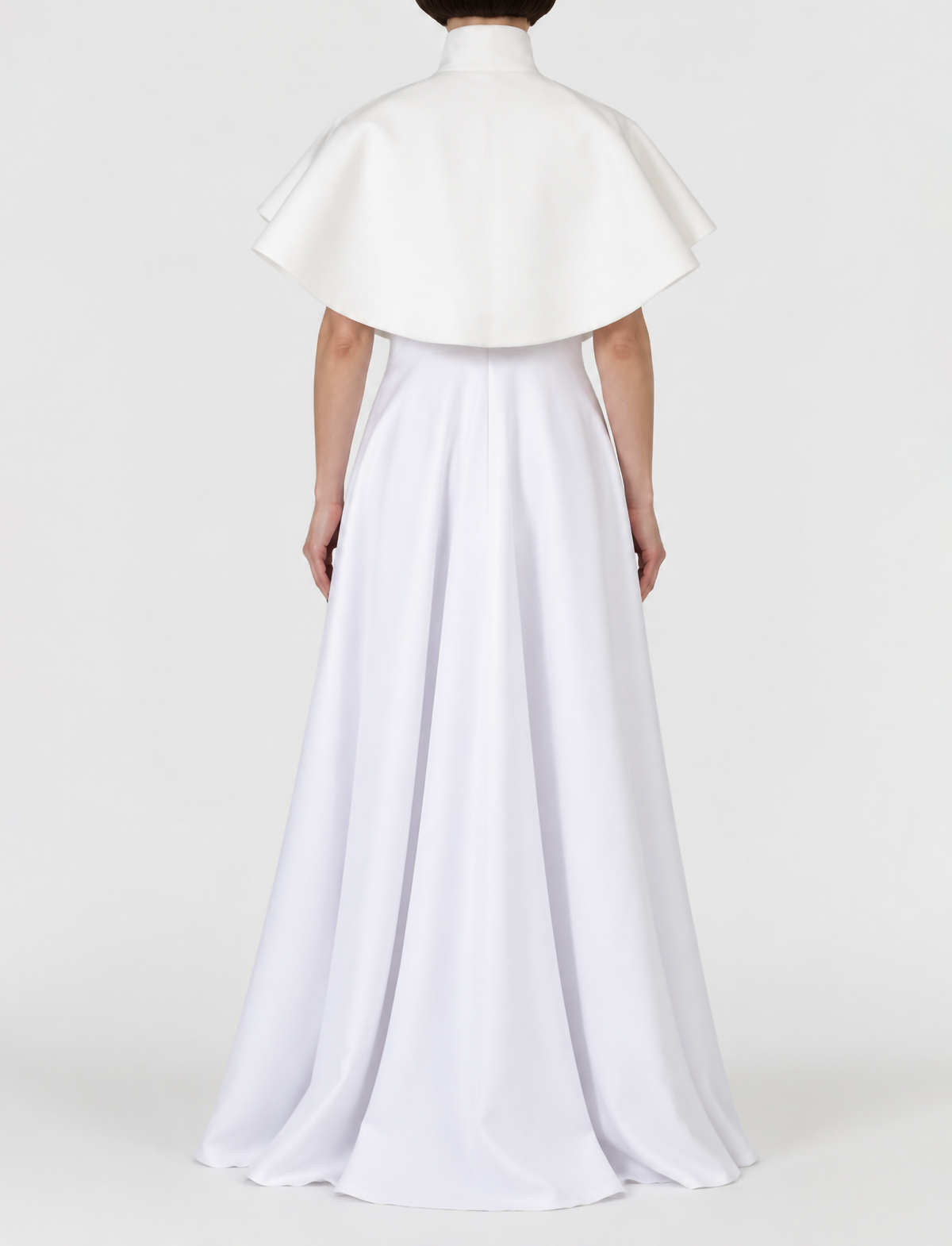 Bianca cropped cape coat