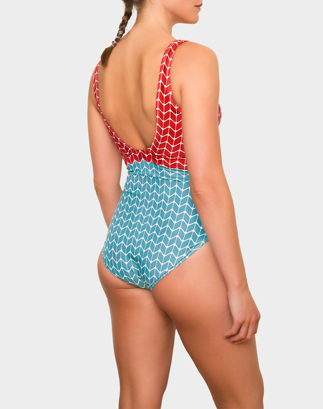 Bixbite swimsuit - electric red/aqua