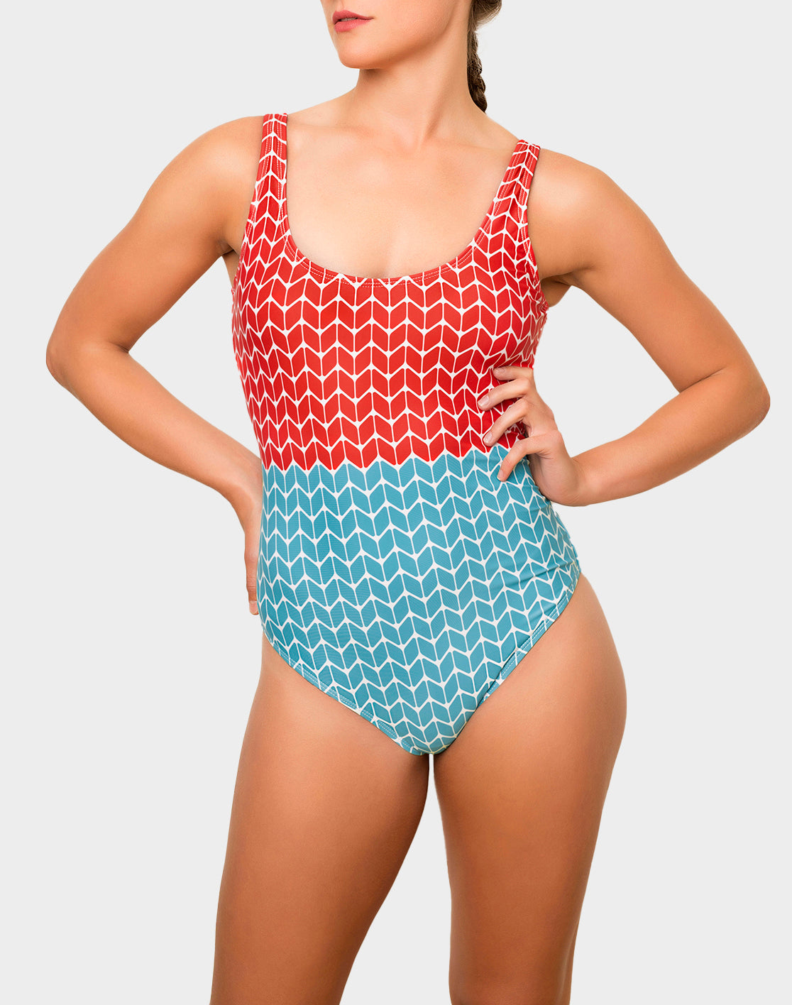 Bixbite swimsuit - electric red/aqua