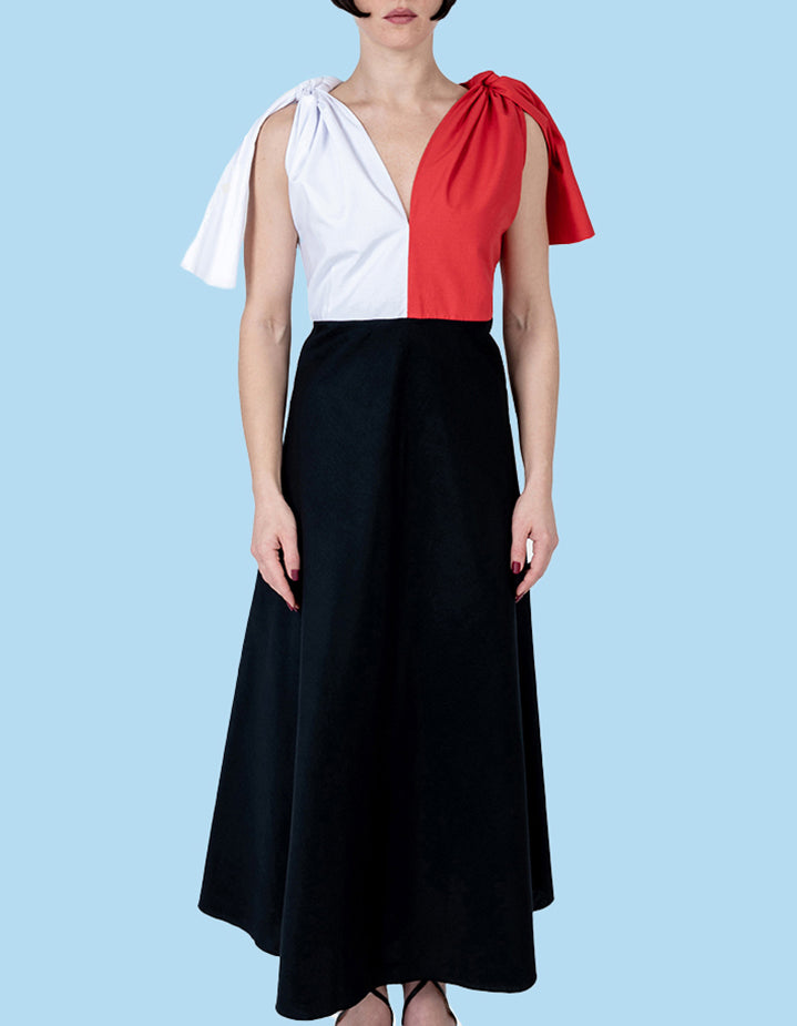 Dido bow maxi dress