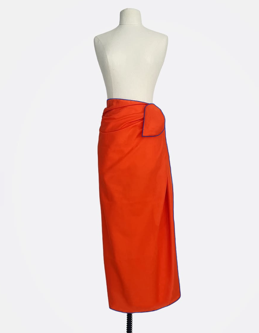 coral scarf