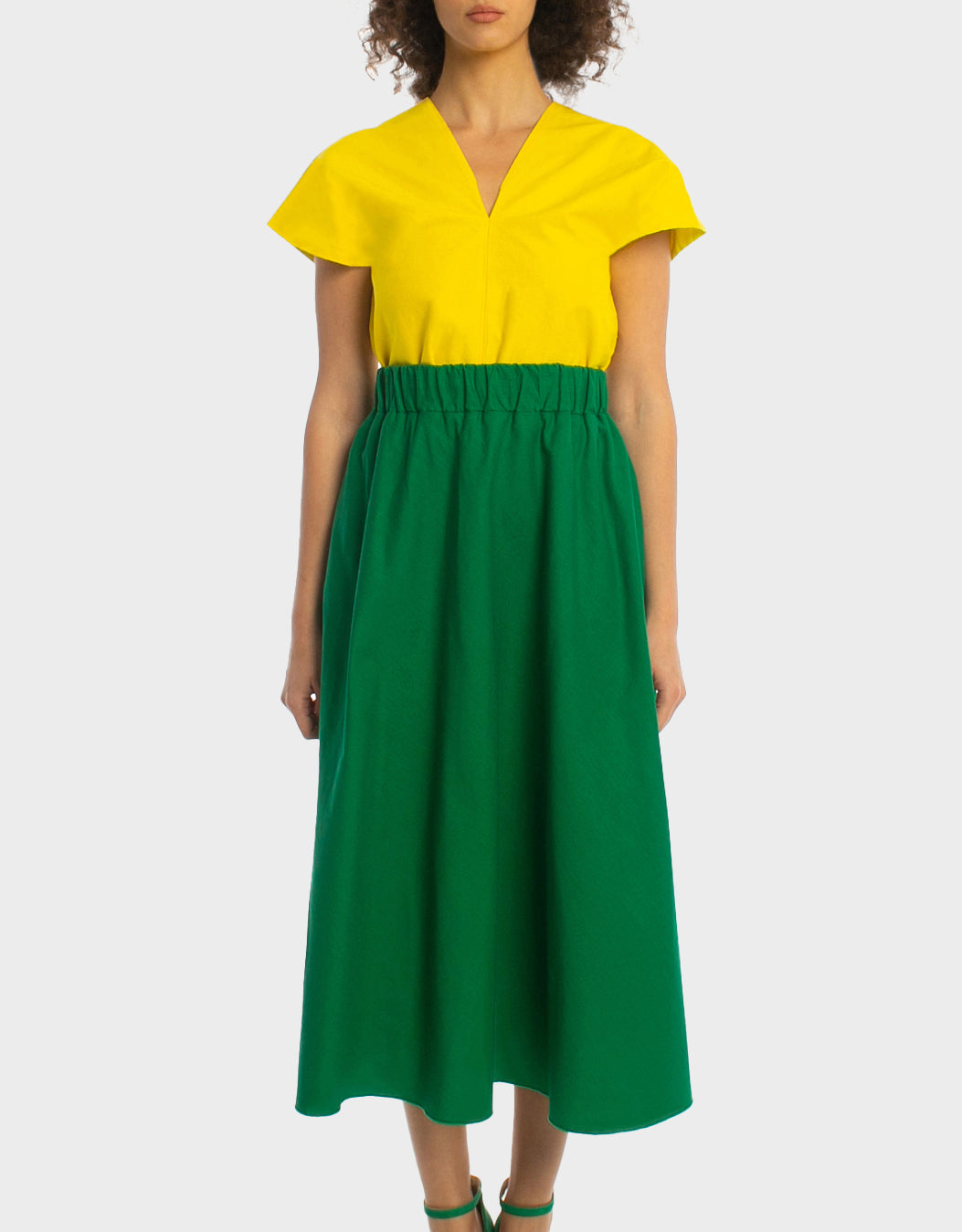 Phoebe midi skirt - emerald green
