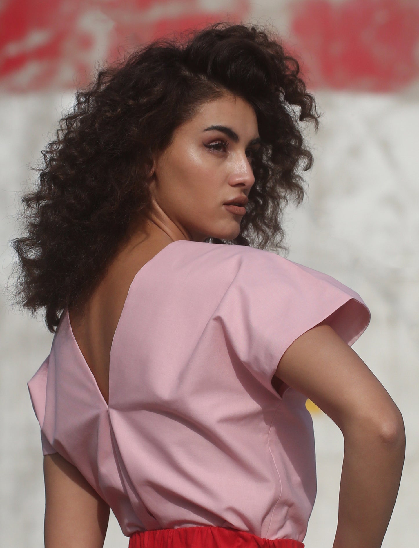Phoebe tee - chalk pink