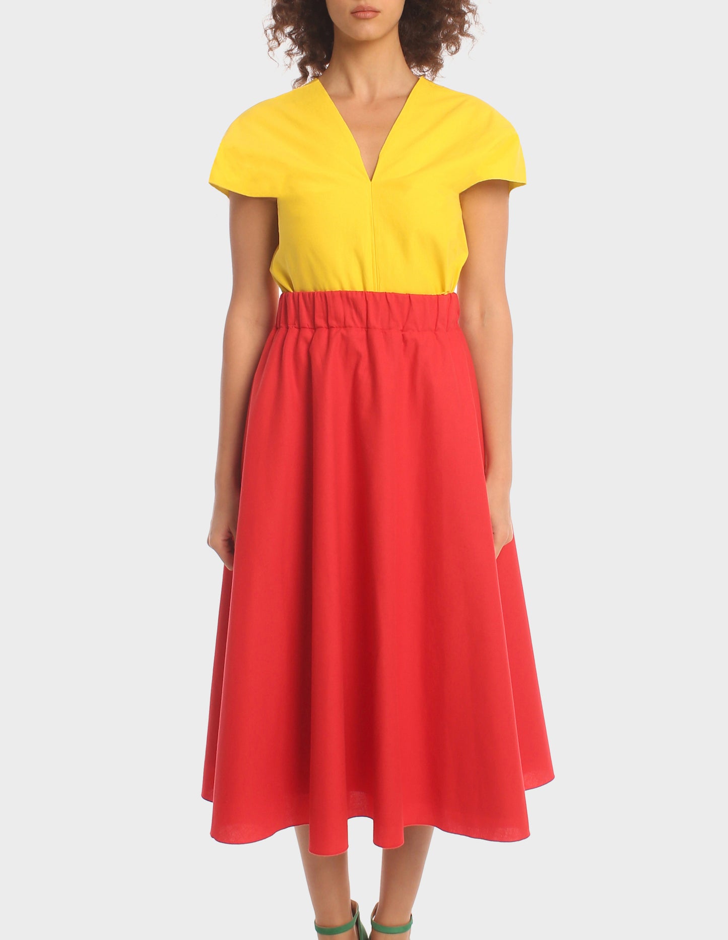 Phoebe Midi Skirt - Red