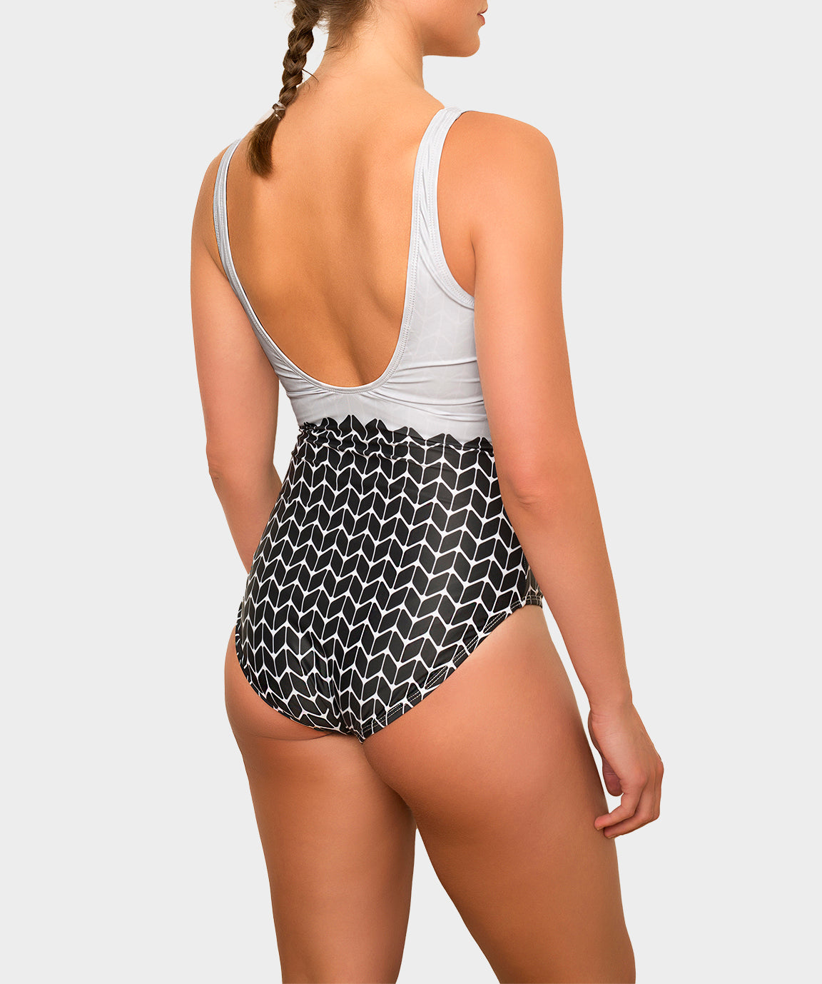 Albite swimsuit - coconut white/rich black
