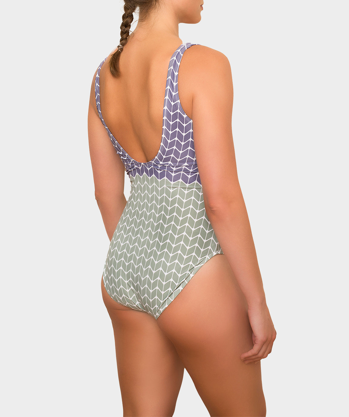 Iolite Swimsuit - Violet / Sage Green