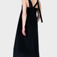Io ribbon tie dress - black