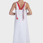 Io ribbon tie dress - white chalk