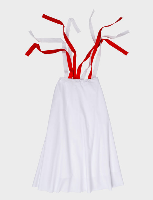 Io Ribbon Tie Skirt - White