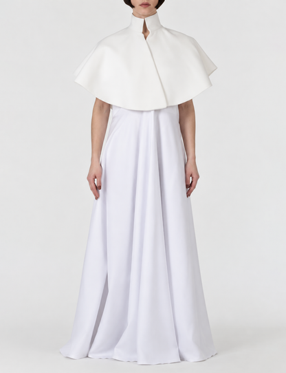 Bianca cropped cape coat