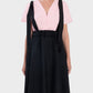 Io ribbon tie mini skirt - black