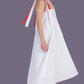 Io ribbon tie dress - white chalk