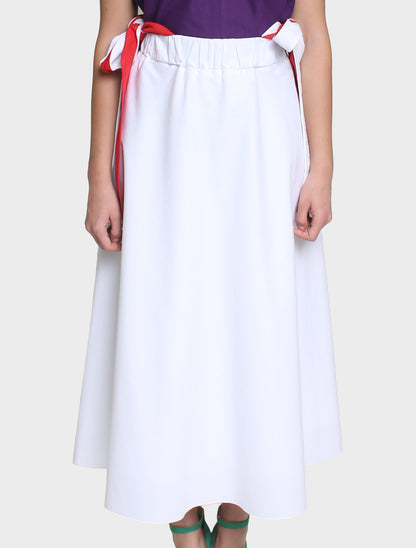 Io ribbon midi skirt