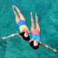 Lazulite swimsuit - cyan blue/coral