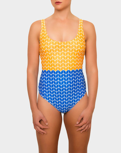 Karibibite swimsuit - bold yellow/blue