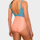 Lazulite swimsuit - cyan blue/coral