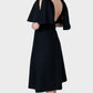 Leto bow midi dress - black