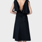 Leto bow midi dress - black