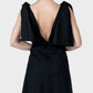 Leto bow midi dress - black