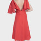 Leto bow dress - poppy red
