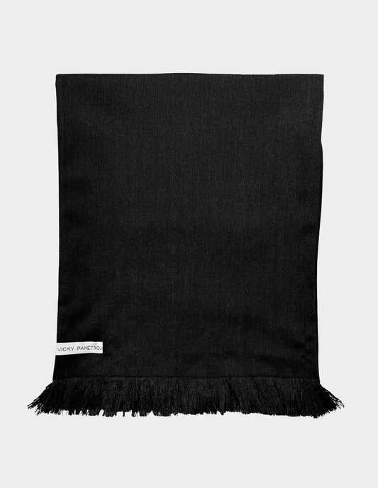 Wool scarf black