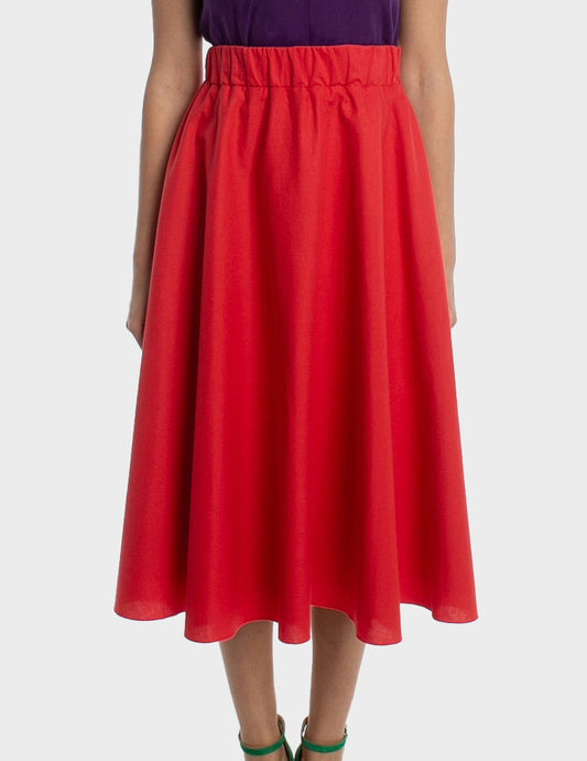 Phoebe midi skirt poppy red